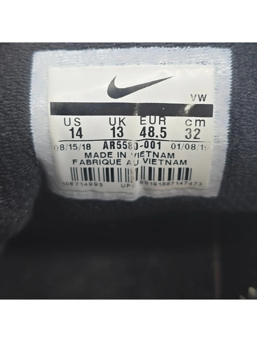 Nike Roshe G Tour Golf Shoes | Men's 14 | Black/White, Blackout Swoosh